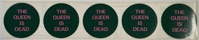Lot 11 - THE QUEEN IS DEAD - STRIP OF 5 PROMOTIONAL STICKERS
