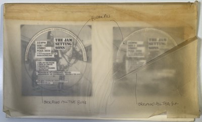 Lot 439 - THE JAM - ORIGINAL 'SETTING SONS' LP LABEL ARTWORK MOCKUP.