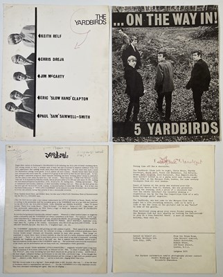 Lot 372 - THE YARDBIRDS - ORIGINAL AND EARLY PROMOTIONAL MATERIAL.