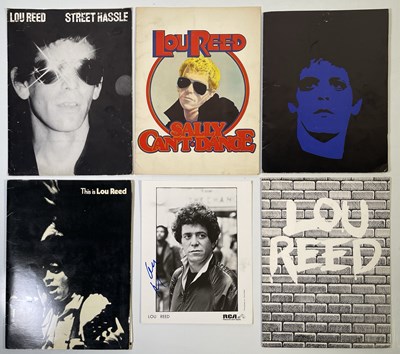 Lot 377 - VELVET UNDERGROUND INTEREST - LOU REED PRESS KITS INC A SIGNED PHOTO.