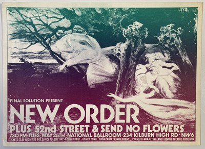 Lot 432 - NEW ORDER - AN ORIGINAL HANDBILL FOR A 1982 CONCERT.