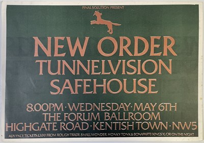 Lot 433 - NEW ORDER - ORIGINAL HANDBILL / MINI POSTER FOR THE FORUM BALLROOM, 1981.