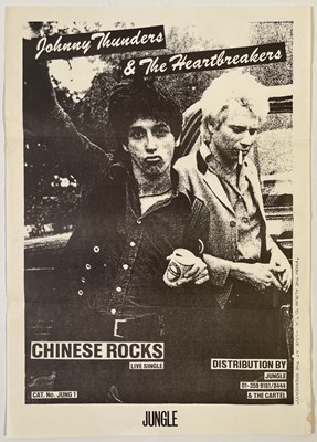 Lot 456 - PUNK MEMORABILIA - ORIGINAL JOHNNY THUNDERS PROMO POSTER.