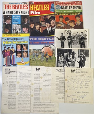 Lot 416 - THE BEATLES - MEMORABILIA INC FAN CLUB / PROMO PHOTO / MAGAZINES.