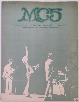 Lot 383 - MC5 - ORIGINAL PAGE OF BAND STATIONERY.