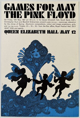 Lot 448 - PINK FLOYD - GAMES FOR MAY ORIGINAL HANDBILL.