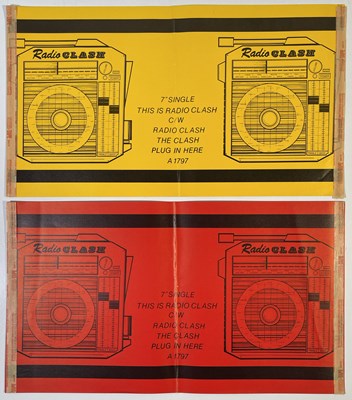 Lot 458 - THE CLASH - PAIR OF ORIGINAL SHOP DISPLAY POSTERS FOR 'RADIO CLASH'.
