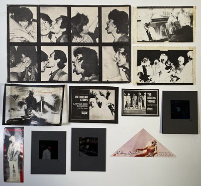 Lot 410 - THE ROLLING STONES - MEMORABILIA INC WARHOL - LOVE YOU LIVE STICKERS.