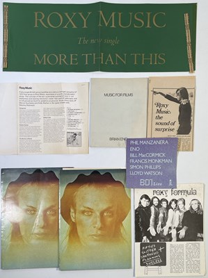 Lot 385 - BRIAN ENO / ROXY MUSIC - MEMORABILIA / CUTTINGS / MUSIC MAGAZINES.