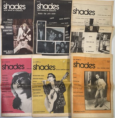 Lot 399 - PUNK / NEW WAVE - SIX ISSUES OF 'SHADES' MAGAZINE.