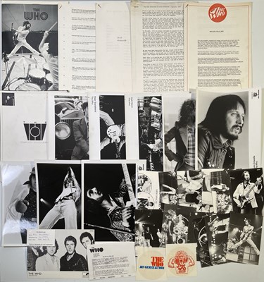 Lot 388 - THE WHO - PRESS RELEASES / PROMOTIONAL MEMORABILIA.