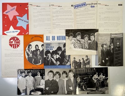 Lot 393 - SMALL FACES - PRESS RELEASES/PHOTOS/MEMORABILIA.