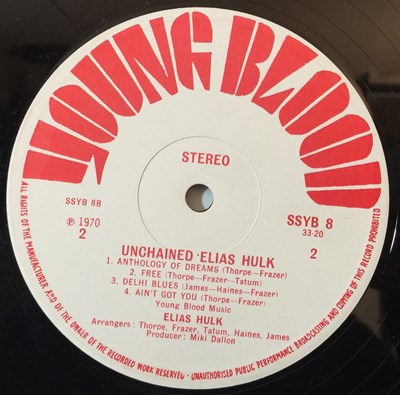 Lot 30 - ELIAS HULK - UNCHAINED LP (ORIGINAL UK PRESSING - YOUNG BLOOD SSYB 8)