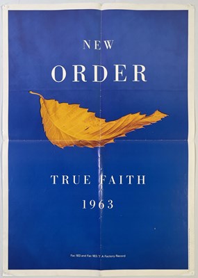 Lot 484 - NEW ORDER - ORIGINAL TRUE FAITH PROMOTIONAL POSTER.