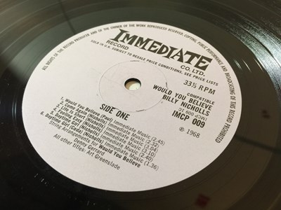 Lot 109 - BILLY NICHOLLS - WOULD YOU BELIEVE LP (ORIGINAL UK PRESSING - IMMEDIATE IMCP 009)