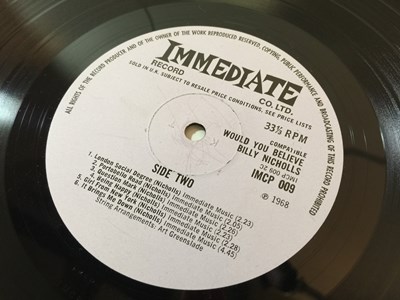 Lot 109 - BILLY NICHOLLS - WOULD YOU BELIEVE LP (ORIGINAL UK PRESSING - IMMEDIATE IMCP 009)