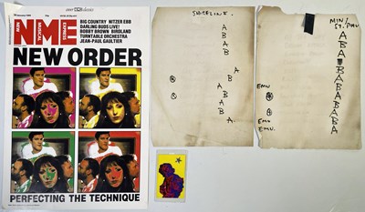 Lot 488 - NEW ORDER - STAGE USED SETLISTS.