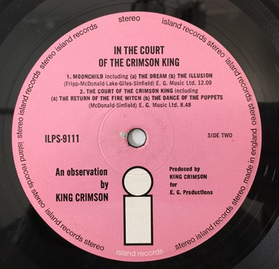 Lot 979 - KING CRIMSON - IN THE COURT OF THE CRIMSON KING LP (ORIGINAL ISLAND - SOLID PINK - ILPS-9111 A2/B2)