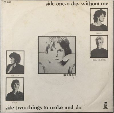 Lot 94 - U2 - A DAY WITHOUT ME C/W THINGS TO MAKE AND DO - DUTCH/GERMAN RELEASE
