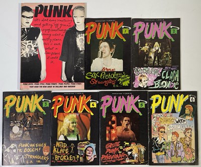 Lot 526A - PUNK INTEREST - ISSUES 1-6 OF 'PUNK' ZINE AND AN ORIGINAL 1978 PUNK PUBLICATION.