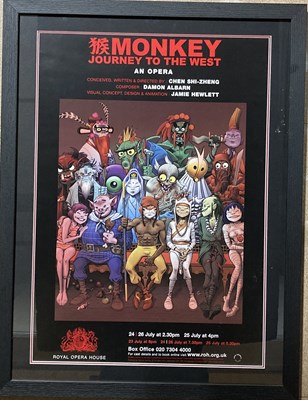 Lot 297 - BLUR / GORILLAZ / JAMIE HEWLETT - MONKEY JOURNEY.. ORIGINAL POSTER.
