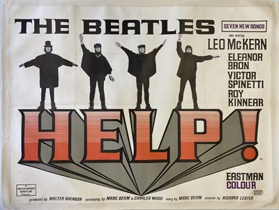 Lot 170A - THE BEATLES - HELP! ORIGINAL UK QUAD POSTER.