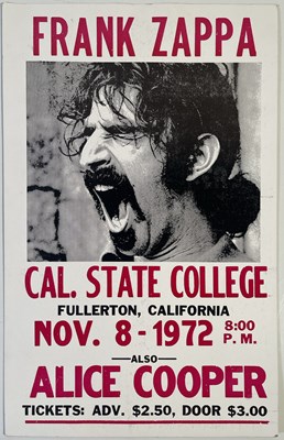 Lot 198 - FRANK ZAPPA - PAIR OF REPRODUCTION POSTERS.