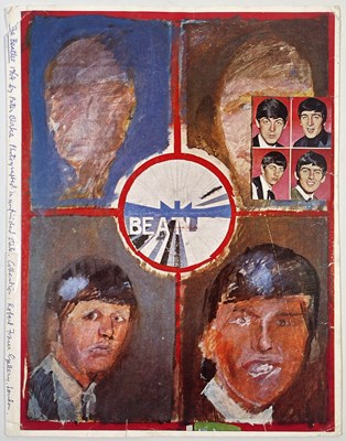 Lot 157 - THE BEATLES - ORIGINAL VINTAGE PRINT OF 1962 PETER BLAKE ARTWORK.