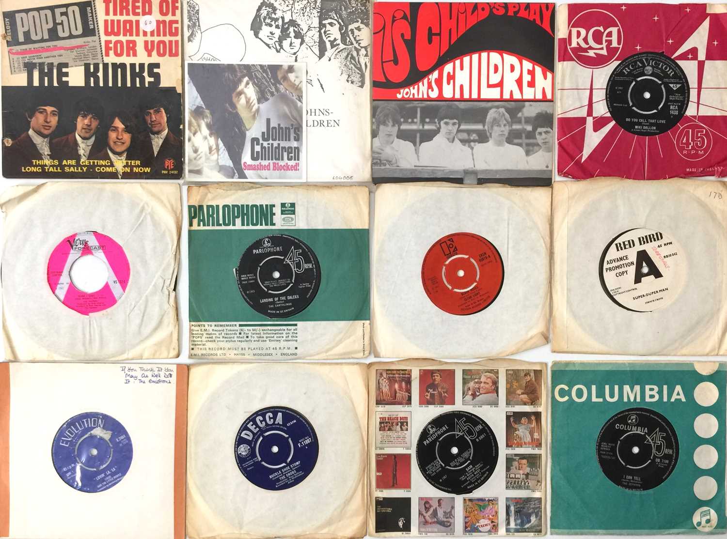 Lot 60 - 60s - ROCK/ POP/ BEAT 7" PACK (INC DEMOS)