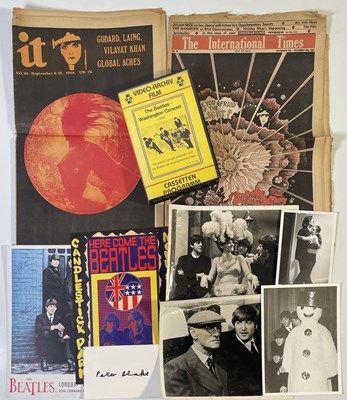 Lot 158 - BEATLES MEMORABILIA INC INTERNATIONAL TIMES WITH BEATLES FEATURES.