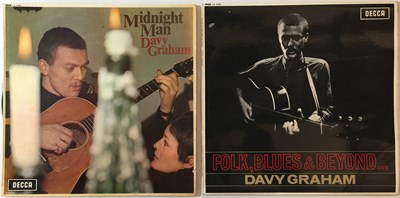 Lot 95 - DAVY GRAHAM - MIDNIGHT MAN & FOLK, BLUES & BEYOND (ORIGINAL UK DECCA LPs)