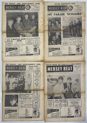 Lot 190 - ORIGINAL ISSUES OF MERSEY BEAT MAGAZINE WITH BEATLES COVERS.