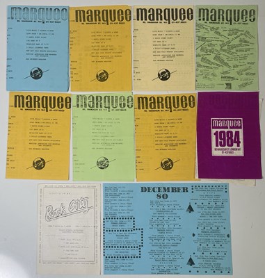 Lot 113 - THE MARQUEE CLUB - NEWSLETTERS / HANDBILLS.