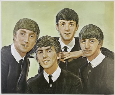 Lot 161 - THE BEATLES - LIKELY C 1960S MOULDED PLASTIC IMAGE.