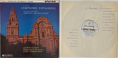 Lot 184 - LEONID KOGAN - LALO / TCHAIKOVSKY - SYMPHONIE ESPAGNOLE LP (ORIGINAL UK STEREO RECORDING - COLUMBIA SAX 2329)
