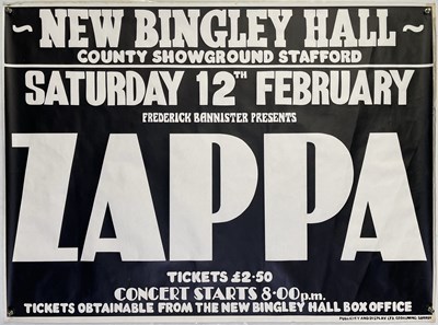 Lot 136 - FRANK ZAPPA - 1977 NEW BINGLEY HALL CONCERT POSTER.