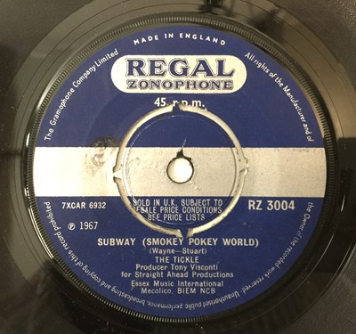 Lot 267 - THE TICKLE - SUBWAY (SMOKEY POKEY WORLD) 7" (RZ 3004 - UK ORIGINAL PRESSING)