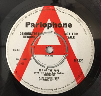Lot 283 - DAVE DAVANI FOUR - TOP OF THE POPS 7" (R5329 - DEMO)