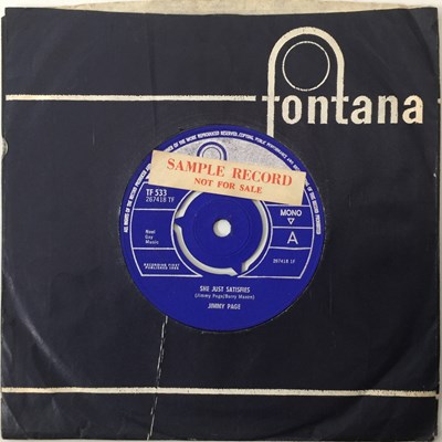 Lot 284 - JIMMY PAGE - SHE JUST SATISFIES 7" (TF 533 - FACTORY SAMPLE STICKERED)