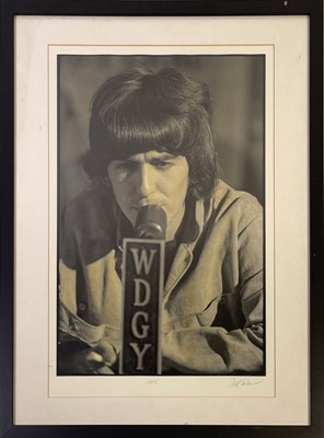 Lot 212 - THE BEATLES - GEORGE HARRISON PHOTOGRAPHER SIGNED PRINT.