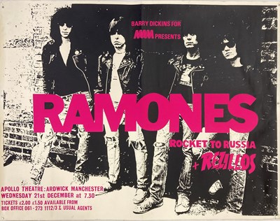 Lot 302 - RAMONES APOLLO THEATRE MANCHESTER POSTER.