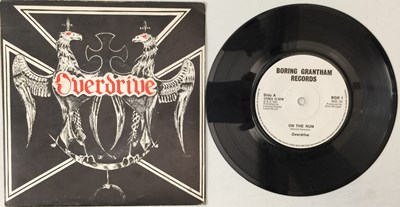 Lot 310 - OVERDRIVE - ON THE RUN 7" (BORING GRANTHAM RECORDS - BGR 1)