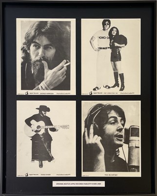 Lot 333 - THE BEATLES - SET OF FOUR C 1969/70 'FABPIX' APPLE RECORDS PROMO PRINTS.