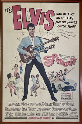Lot 401 - ELVIS PRESLEY - ORIGINAL 'SPINOUT' ONE-SHEET POSTER.