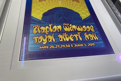 Lot 443 - ERIC CLAPTON - TWO FRAMED, LIMITED EDITION TOUR POSTERS.