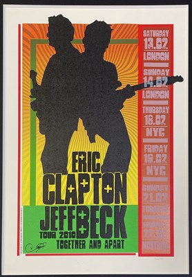 Lot 443 - ERIC CLAPTON - TWO FRAMED, LIMITED EDITION TOUR POSTERS.
