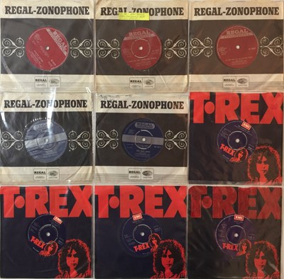Lot 839 - T REX/ MARC BOLAN/ DAVID BOWIE - 7" COLLECTION