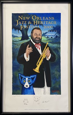 Lot 141 - NEW ORLEANS JAZZ FESTIVAL - 2000 SIGNED LIMITED EDITION REMARQUE AL HIRT POSTER.