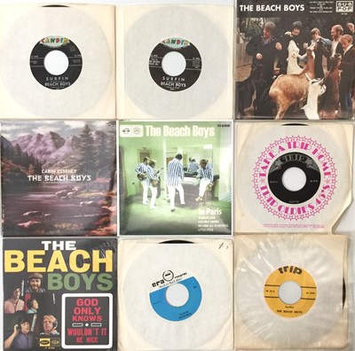 Lot 503 - BEACH BOYS - 7" COLLECTION (WITH EARLY CANDIX RECORDS COPIES OF SURFIN)