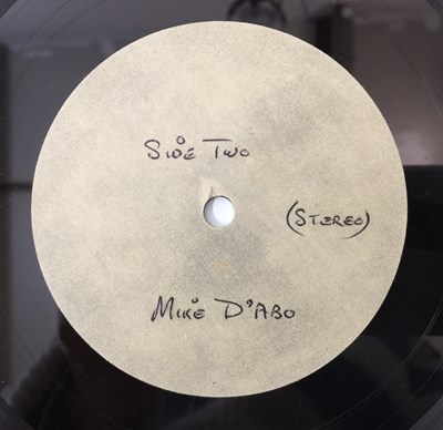 Lot 505 - MIKE D'ABO - UNRELEASED 1972 ACETATE LP RECORDING